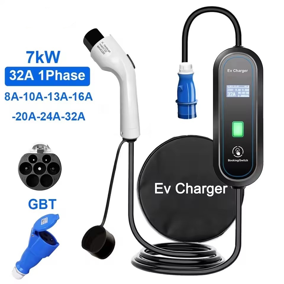 Portable Ev Charger 32A Type 2 Cee Plug - Caricatore portatile GBT EV Wallbox Type2