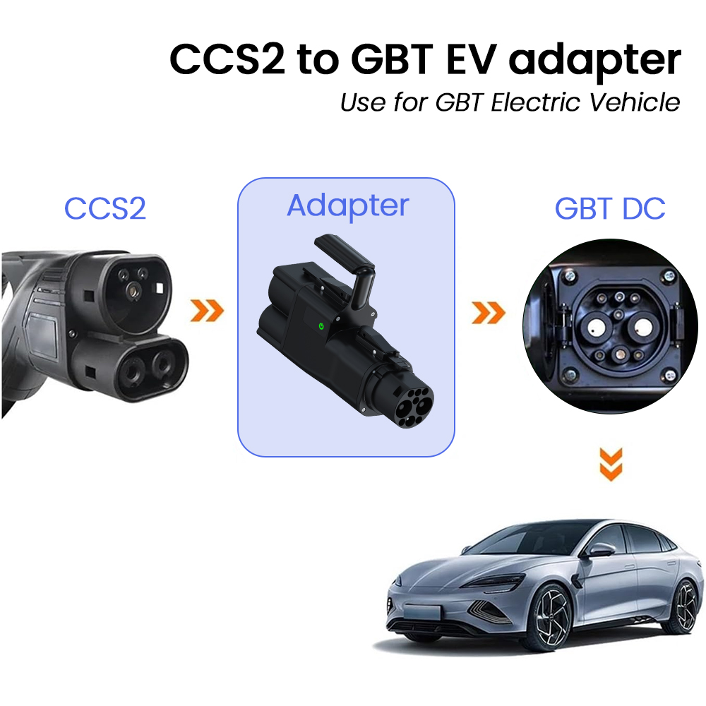 Gb/T To Ccs2 200A Fast Charging Adapter - Adattatore convertitore da CCS2 a GB/T