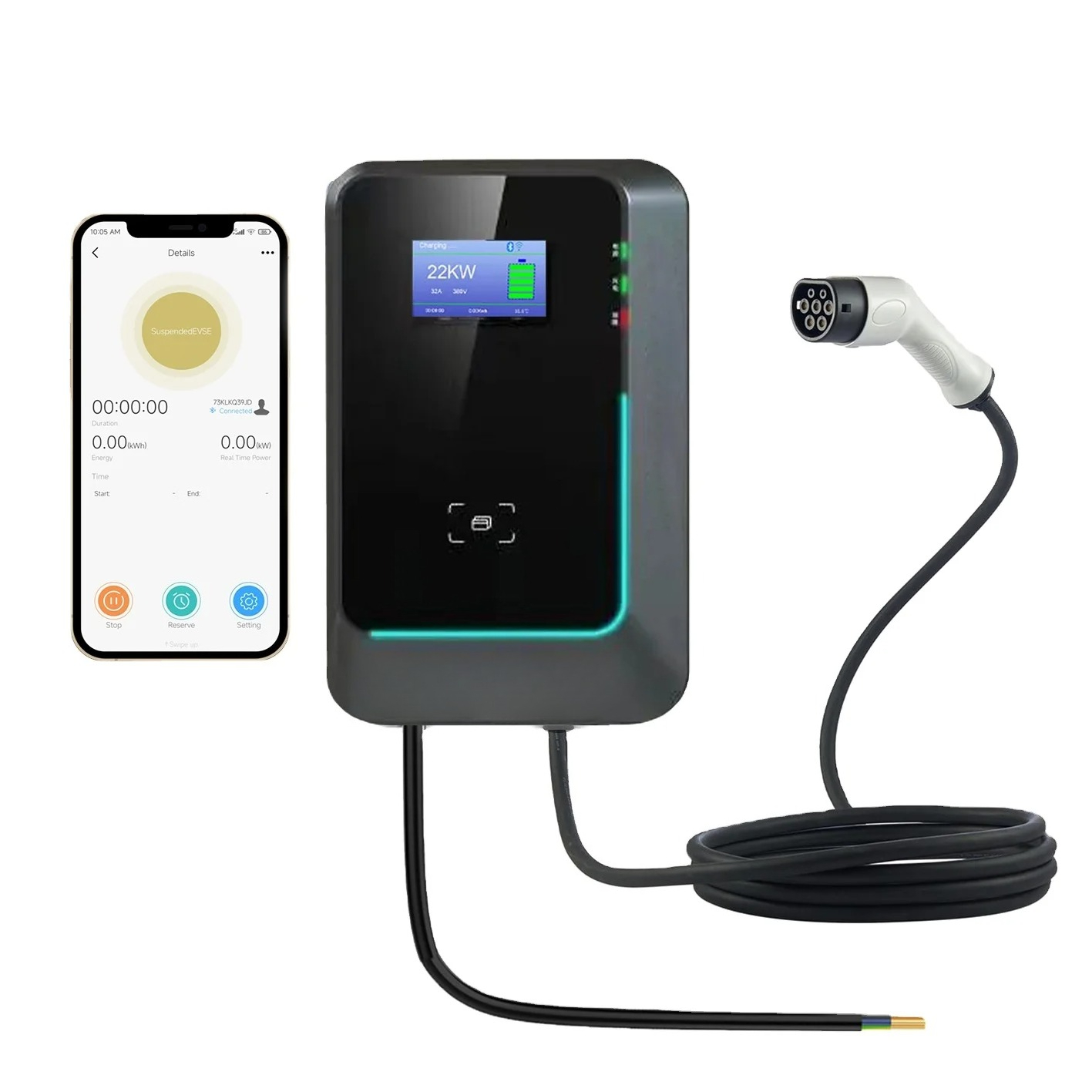 Stazione di Ricarica EV da Par - 22Kw Wallbox Type 2 Ocpp Rfid recensione e prezzo