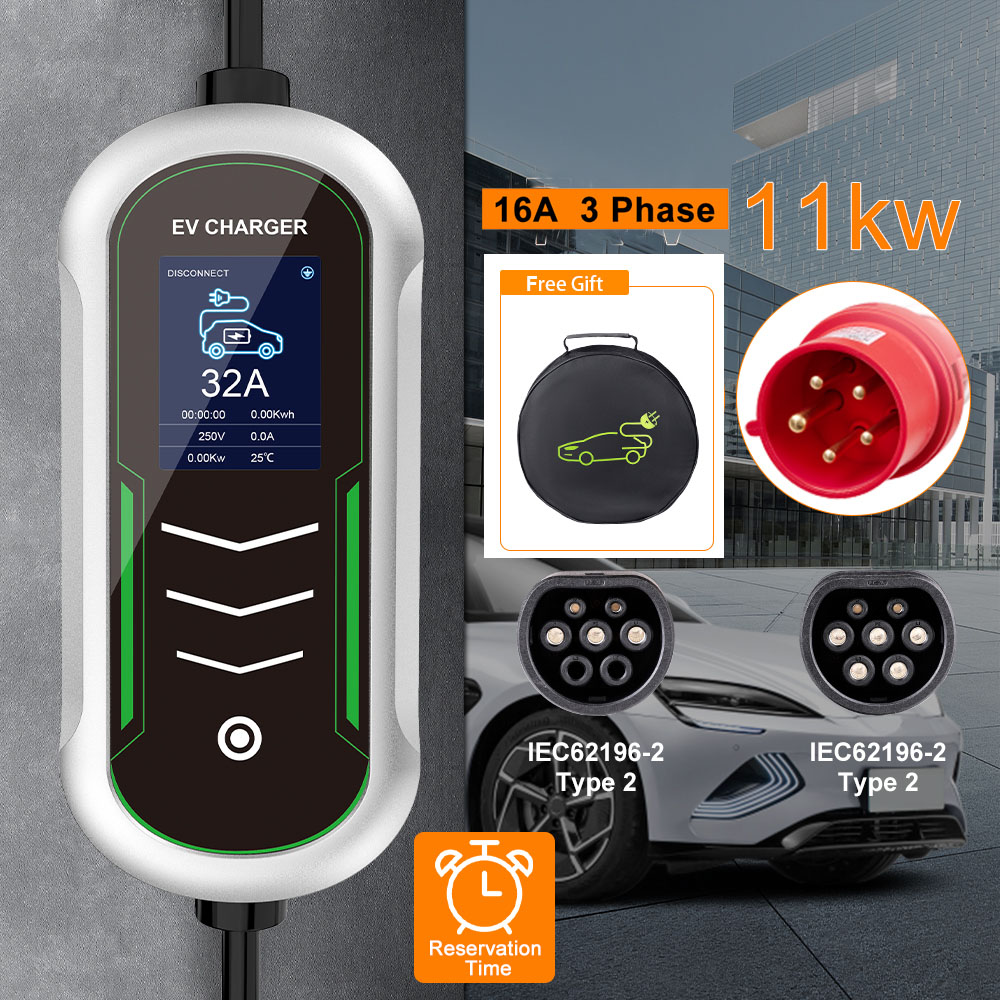 IPENGEN 11KW EV Caricatore por - Portable Ev Charger 32A Type 2 Cee Plug recensione e prezzo